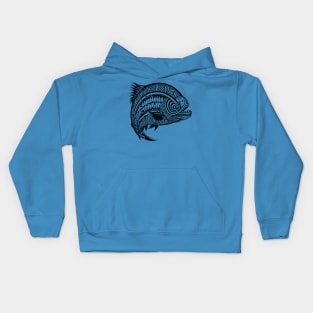 Tribal Piranha Fish Kids Hoodie